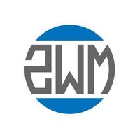 zwm lettera logo design su bianca sfondo. zwm creativo iniziali cerchio logo concetto. zwm lettera design. vettore