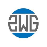 zwg lettera logo design su bianca sfondo. zwg creativo iniziali cerchio logo concetto. zwg lettera design. vettore