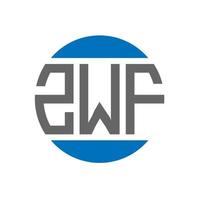 zwf lettera logo design su bianca sfondo. zwf creativo iniziali cerchio logo concetto. zwf lettera design. vettore
