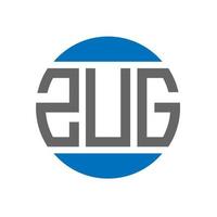 zug lettera logo design su bianca sfondo. zug creativo iniziali cerchio logo concetto. zug lettera design. vettore