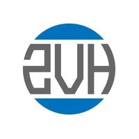 zvh lettera logo design su bianca sfondo. zvh creativo iniziali cerchio logo concetto. zvh lettera design. vettore