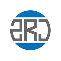 zrj lettera logo design su bianca sfondo. zrj creativo iniziali cerchio logo concetto. zrj lettera design. vettore