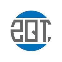 zqt lettera logo design su bianca sfondo. zqt creativo iniziali cerchio logo concetto. zqt lettera design. vettore
