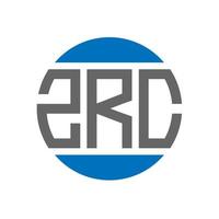 zrc lettera logo design su bianca sfondo. zrc creativo iniziali cerchio logo concetto. zrc lettera design. vettore