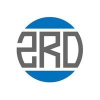 zro lettera logo design su bianca sfondo. zro creativo iniziali cerchio logo concetto. zro lettera design. vettore