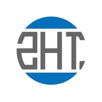 zht lettera logo design su bianca sfondo. zht creativo iniziali cerchio logo concetto. zht lettera design. vettore