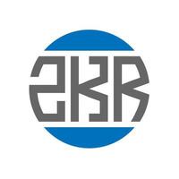 zkr lettera logo design su bianca sfondo. zkr creativo iniziali cerchio logo concetto. zkr lettera design. vettore
