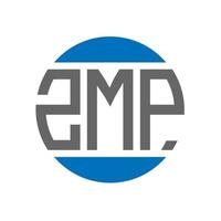 zmp lettera logo design su bianca sfondo. zmp creativo iniziali cerchio logo concetto. zmp lettera design. vettore