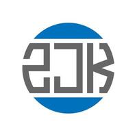 zjk lettera logo design su bianca sfondo. zjk creativo iniziali cerchio logo concetto. zjk lettera design. vettore