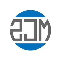 zjm lettera logo design su bianca sfondo. zjm creativo iniziali cerchio logo concetto. zjm lettera design. vettore