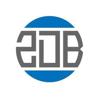 zdb lettera logo design su bianca sfondo. zdb creativo iniziali cerchio logo concetto. zdb lettera design. vettore