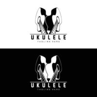 minimalista ukulele musica logo disegno, ukulele chitarra vettore. ukelele logo design vettore