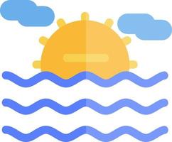 icona del glifo del paesaggio marino vettore