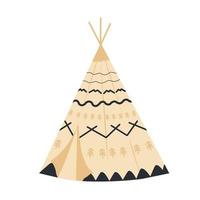 tepee, tentore wigwam nativo americano dimora. yaranga, amico vettore azione illustrazione. isolato su bianca sfondo. selvaggio ovest.