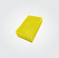 pulizia cucina spugna vettore design. giallo spugna per lavaggio piatti su bianca sfondo