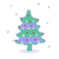 carino vettore Natale albero. festivo colorato illustrazione.