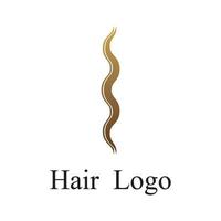 capelli onda logo modello vettore