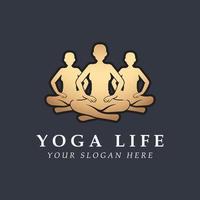 yoga logo e vettore con slogan modello