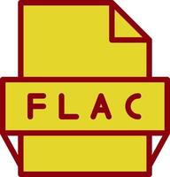 flac file formato icona vettore