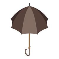 Marrone ombrello icona, isometrico stile vettore