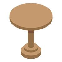 il giro giardino tavolo icona, isometrico stile vettore