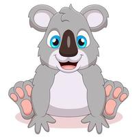 carino koala cartone animato seduta. carino animale cartone animato vettore