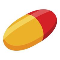 farmacia capsula icona, isometrico stile vettore