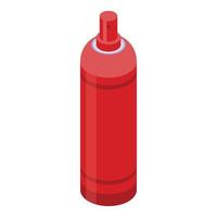 gas spray bottiglia icona, isometrico stile vettore