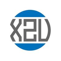 xzu lettera logo design su bianca sfondo. xzu creativo iniziali cerchio logo concetto. xzu lettera design. vettore