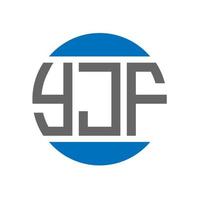 yjf lettera logo design su bianca sfondo. yjf creativo iniziali cerchio logo concetto. yjf lettera design. vettore