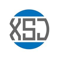 xsj lettera logo design su bianca sfondo. xsj creativo iniziali cerchio logo concetto. xsj lettera design. vettore