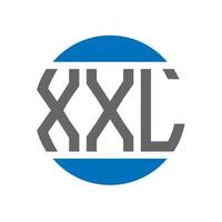 xxl lettera logo design su bianca sfondo. xxl creativo iniziali cerchio logo concetto. xxl lettera design. vettore