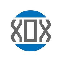 xox lettera logo design su bianca sfondo. xox creativo iniziali cerchio logo concetto. xox lettera design. vettore