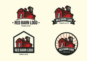 Red Barn Logo vintage vettore