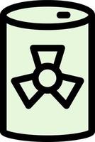 nucleare serbatoio glifo icona vettore