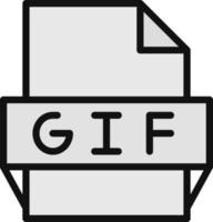 gif file formato icona vettore