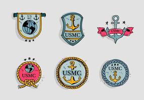 vettore del logo di usmc esercito marino logo