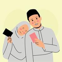 musulmano sposa Tenere matrimonio libro vettore