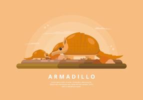 Illustrazione di armadillo vettore