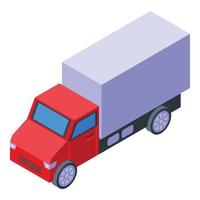 consegna camion icona isometrico vettore. veloce furgone servizio vettore