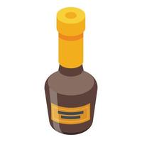 whisky bottiglia icona, isometrico stile vettore