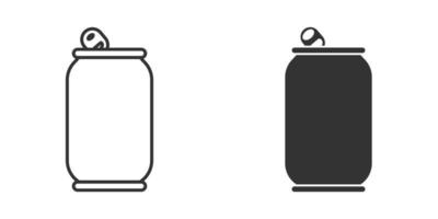 bibita può icona nel piatto stile. bevanda bottiglia vettore illustrazione su isolato sfondo. bevanda cartello attività commerciale concetto.
