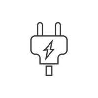 elettrico spina icona nel piatto stile. energia adattatore vettore illustrazione su bianca isolato sfondo. elettricista cartello attività commerciale concetto.