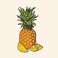 illustrazione vettoriale di frutta ananas