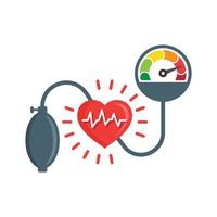 arterioso sangue pressione icona nel piatto stile. battito cardiaco tenere sotto controllo vettore illustrazione su isolato sfondo. pulse diagnosi cartello attività commerciale concetto.