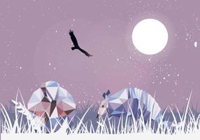 Armadillos Low Poly Illustrazione vettoriale