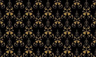 damasco fleur de lis confine vettore senza soluzione di continuità modello sfondo sfondo fleur de lis modello scandinavo batik digitale struttura design per Stampa stampabile tessuto saree confine.