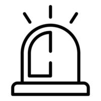 emergenza lampeggiatore icona, schema stile vettore