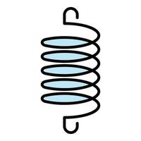 spirale elastico bobina icona colore schema vettore