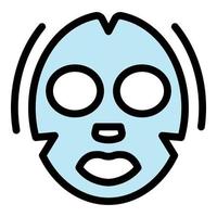 idratante viso maschera icona colore schema vettore